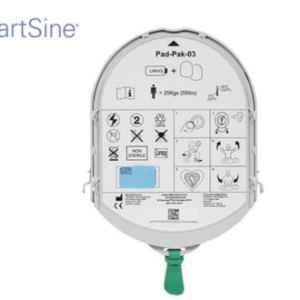 מארז סוללה ואלקטרודות לדפיברילטור HEARTSINE דגם P350